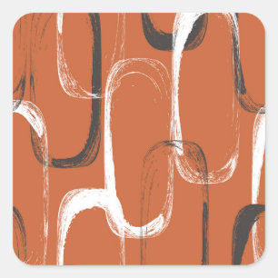 Brush Texture: Seamless Orange Background Square Sticker