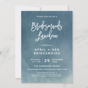 Brush Typography Bridesmaids Luncheon Invitation