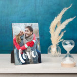 Brush Typography Love Plaque<br><div class="desc">Stylish and chic full bleed photo keepsake that can be personalised for a one of a kind gift.</div>