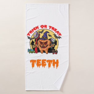 Brush Your Teeth Funny Dental Hygienist Pun Bath Towel