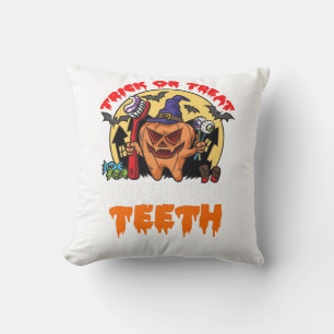 Brush Your Teeth Funny Dental Hygienist Pun Cushion
