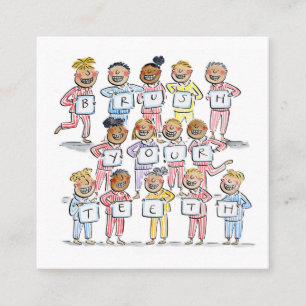 Brush your Teeth Square Business Card