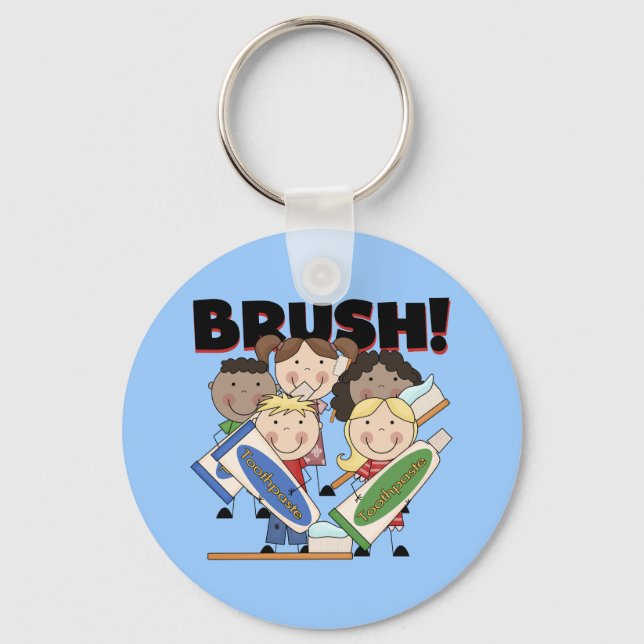 Brush Your Teeth T-shirts and Gifts Key Ring (Front)