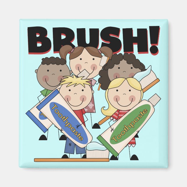 Brush Your Teeth T-shirts and Gifts Magnet (Front)
