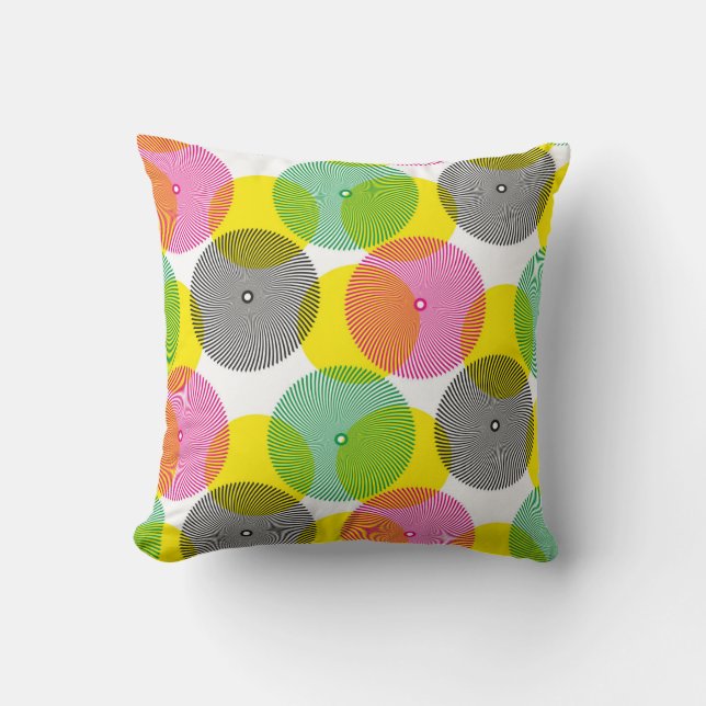 Brush Zigzags: Hand Drawn Pattern Cushion (Front)