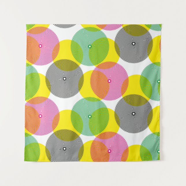 Brush Zigzags: Hand Drawn Pattern Tapestry (Front)