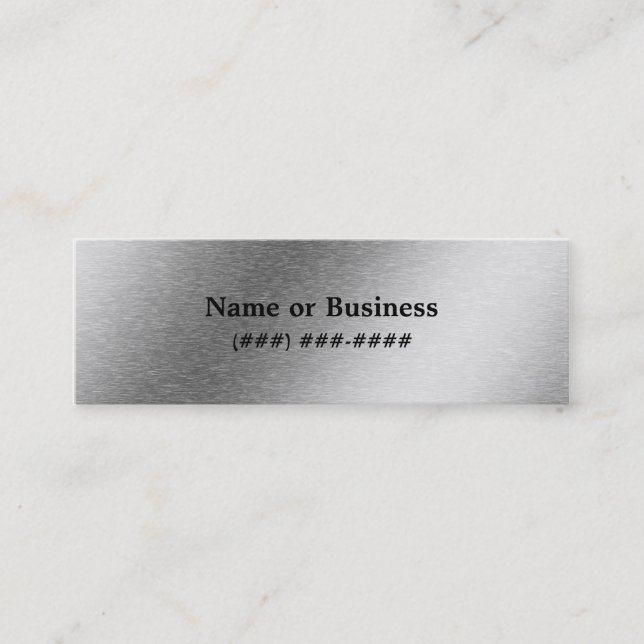 Brushed Aluminium Effect Business Card (Front)