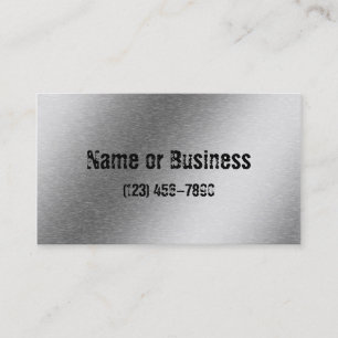 Brushed Aluminium Effect Business Card