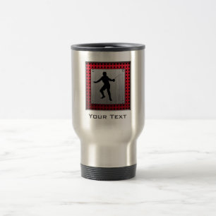Brushed Aluminium look Fencer Travel Mug