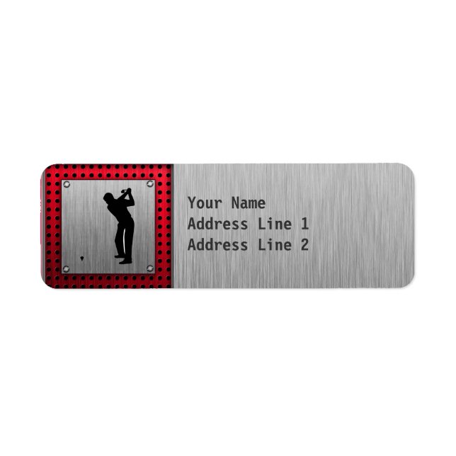 Brushed Aluminium look Golfer (Front)