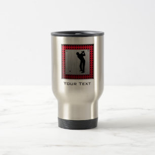 Brushed Aluminium look Golfer Travel Mug