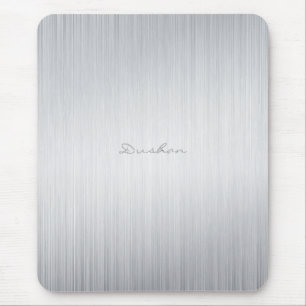 Brushed Aluminium Look Mouse Pad-Custom Name Pad