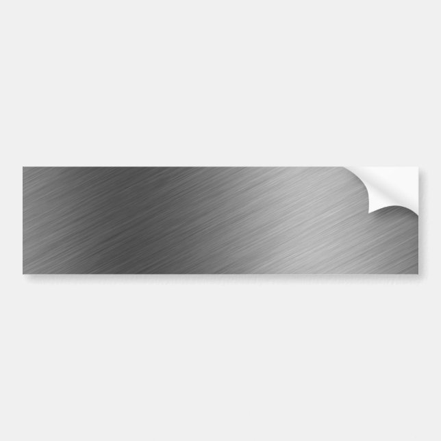 Brushed Aluminium Metal Look Bumper Sticker (Front)