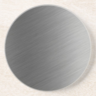Brushed Aluminium Metal Look Coaster