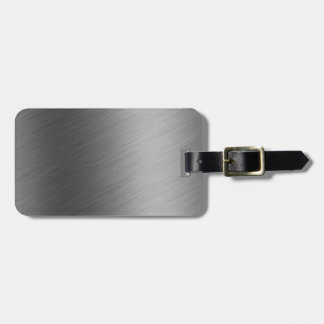 Brushed Aluminium Metal Look Luggage Tag