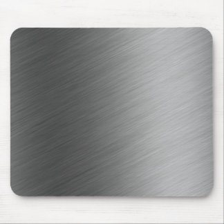 Brushed Aluminium Metal Look Mouse Pad