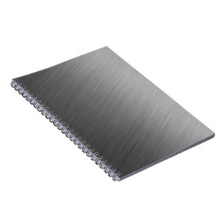 Brushed Aluminium Metal Look Notebook