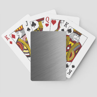 Brushed Aluminium Metal Look Playing Cards