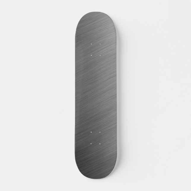 Brushed Aluminium Metal Look Skateboard (Front)