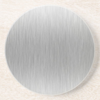 Brushed Aluminium Stainless Steel Textured Coaster