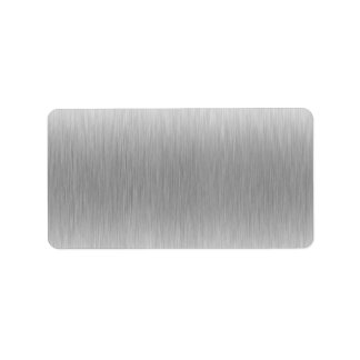 Brushed Aluminium Stainless Steel Textured Label