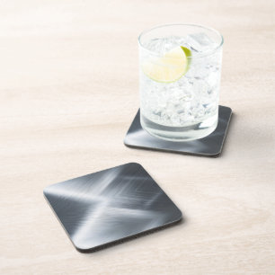 Brushed Aluminum Macro Texture Coaster