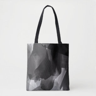 Brushed Black and white Painted Abstract Backgroun Tote Bag