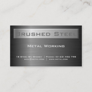 Brushed Black Steel Business card
