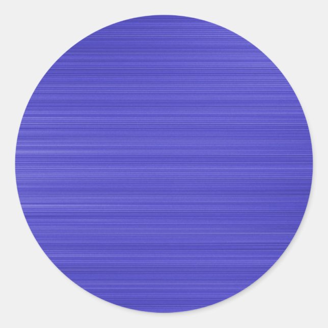 Brushed Blue Classic Round Sticker (Front)