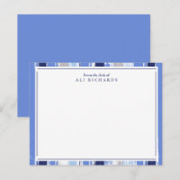  Brushed Blue Striped Shades Watercolor Design
