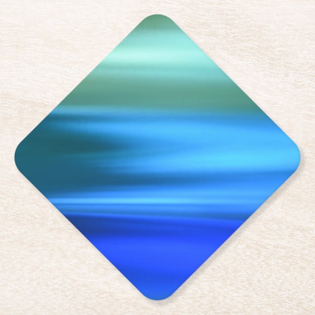 Brushed Blues Paper Coaster (Front)