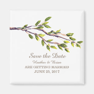 Brushed Branches Save the Date Magnet