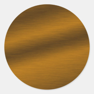 Brushed Bronze Background Classic Round Sticker