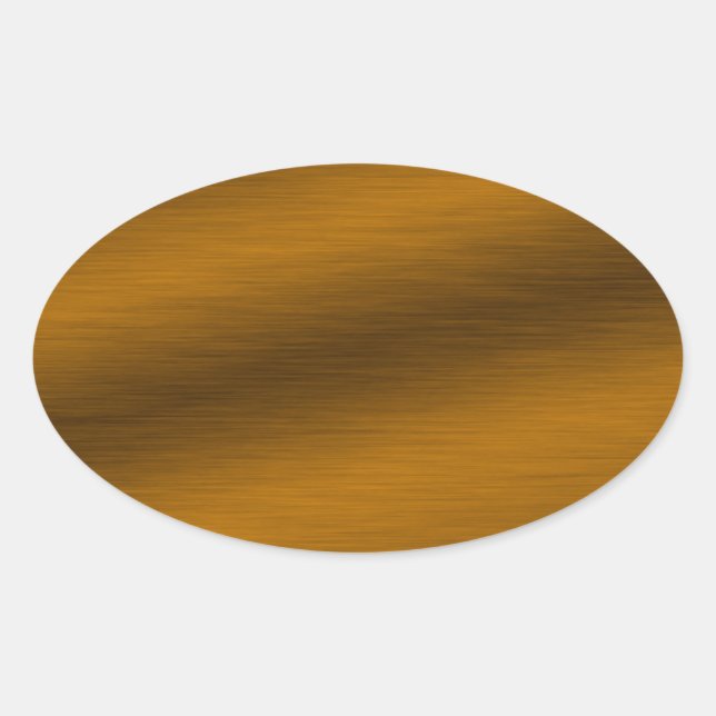 Brushed Bronze Background Oval Sticker (Front)