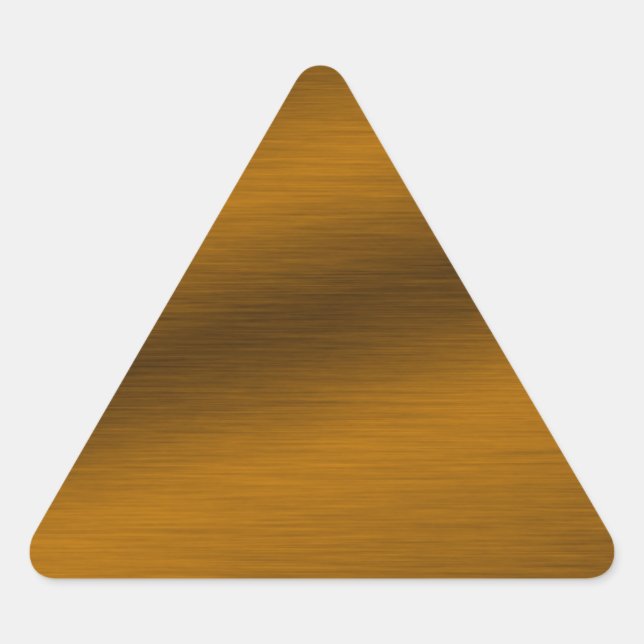Brushed Bronze Background Triangle Sticker (Front)