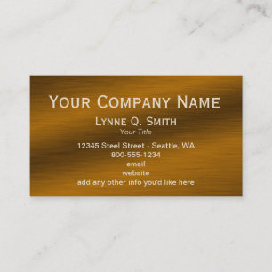 Brushed Bronze Elegant Business Card