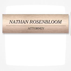 Brushed Bronze Professional Executive ID Name Tag
