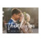 Brushed Calligraphy Wedding Thank You Photo Card