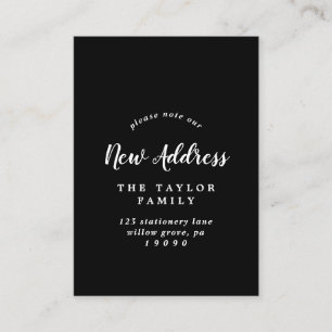 Brushed Change of Address Insert Card