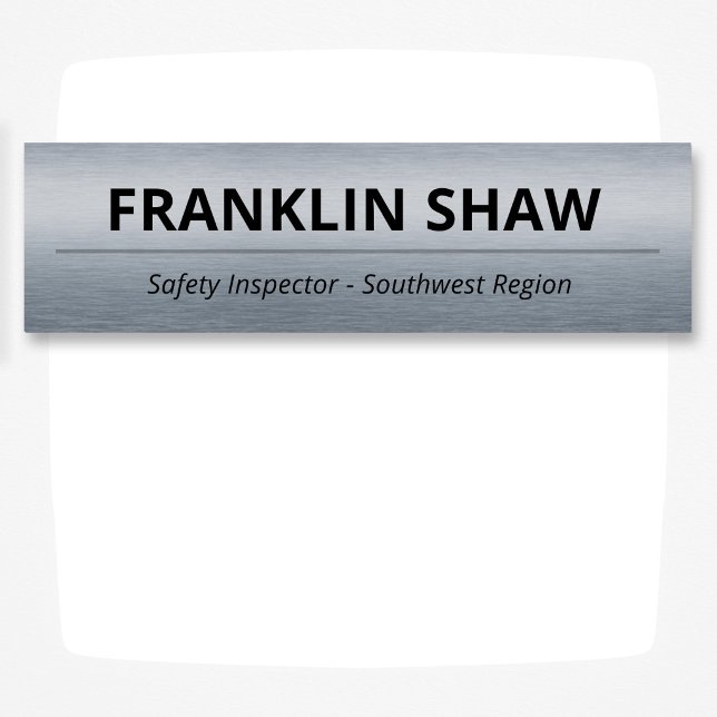 Brushed Charcoal Company Professional ID  Name Tag (Creator Uploaded)