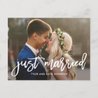 Brushed Charm Editable Colour Wedding Announcement