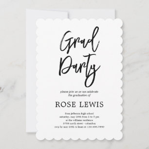 Brushed Charm Graduation Party Invitation