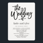 Brushed Charm Wedding Ceremony Program Programme<br><div class="desc">Plan a stylish celebration with this modern invitation that your guests will adore. 
Design by © berryberrysweet . Printable digital files are available! Visit our website at www.berryberrysweet.com for more details!</div>