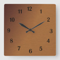 Brushed Copper Look 2 Black Numbers