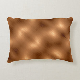 Brushed Copper Look Decorative Cushion