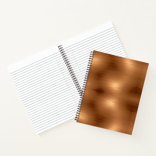 Brushed Copper Look Notebook (Inside)