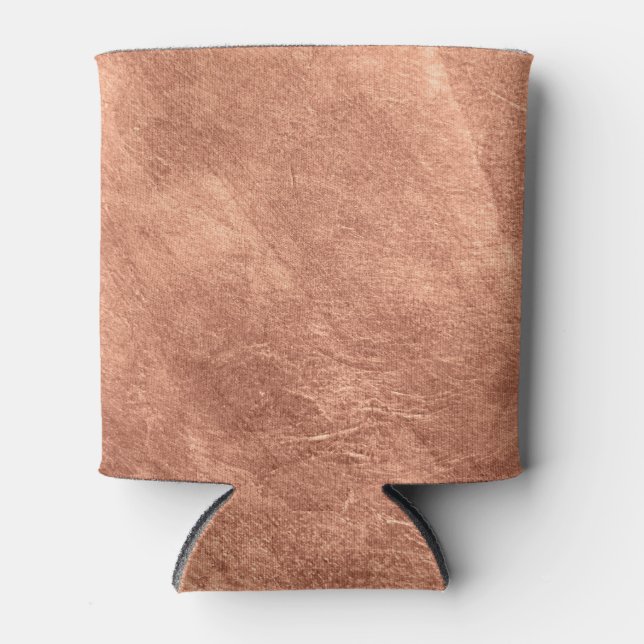 Brushed copper surface, metallic texture. can cooler (Front)