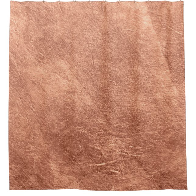 Brushed copper surface, metallic texture. shower curtain (Front)