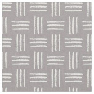 Brushed Crosshatch Patterned Fabric (Grey)