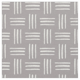 Brushed Crosshatch Patterned Fabric (Grey)